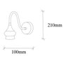 Opviq Alaaddin - 3191 Lámpara de pared negra